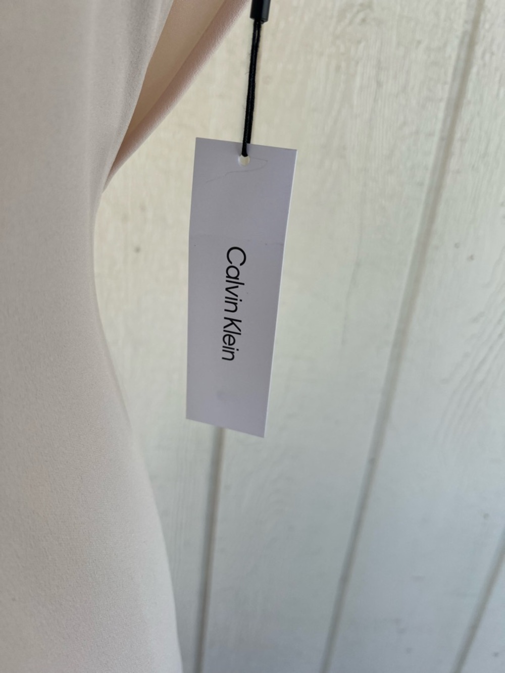 Calvin Klein NWT Soft Blush Midi Dress Size 4 Pleated Waist Elegant Work Wedding - Picture 9 of 9